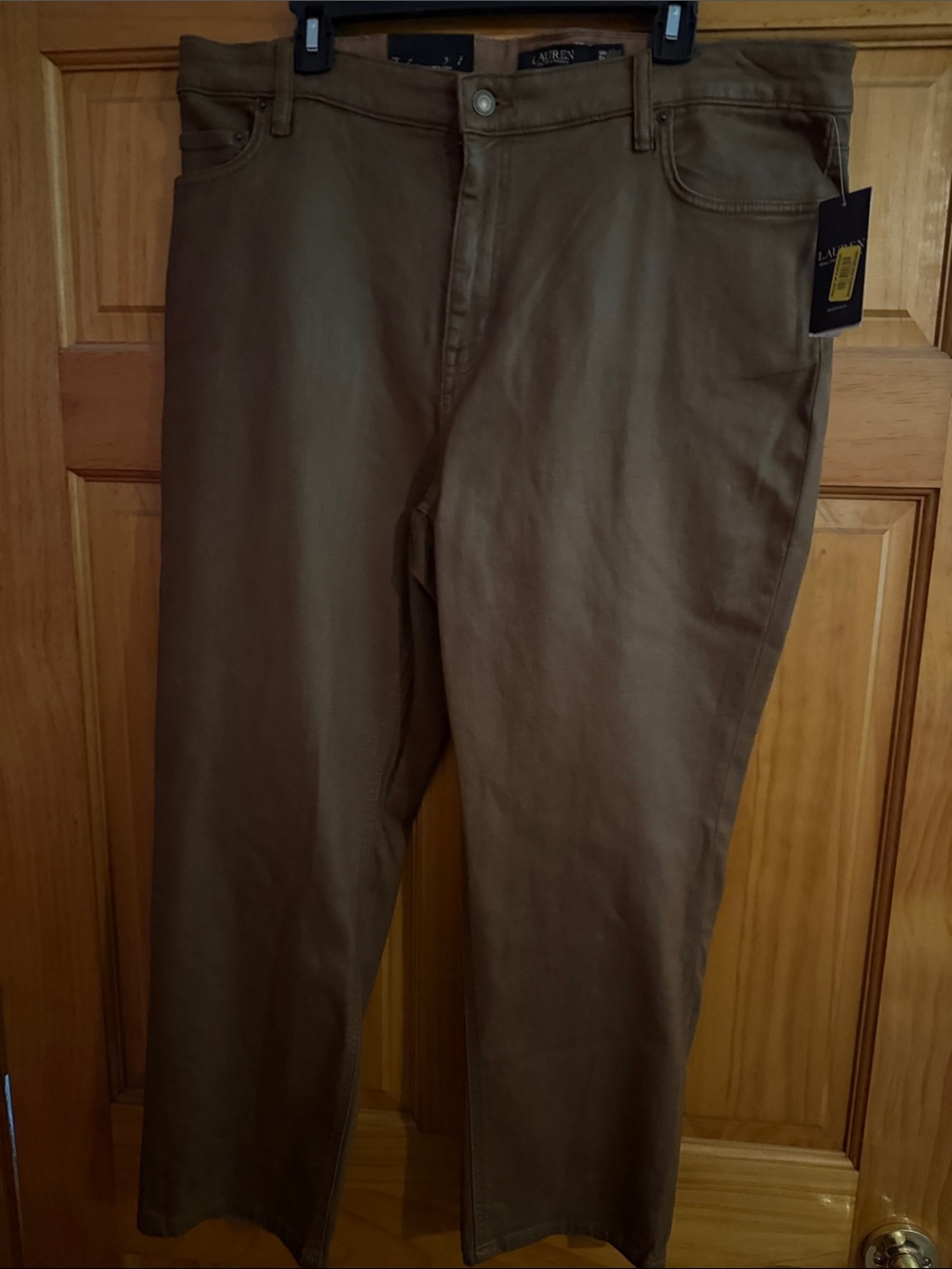 Lauren Ralph Lauren Olive Green Straight-Leg Pants